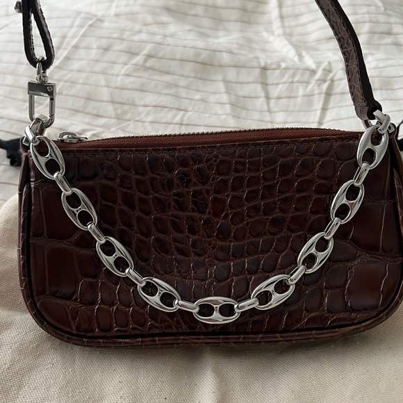By Far Mini Rachel Nutella Croco Embossed Leather - Picture 7 of 11